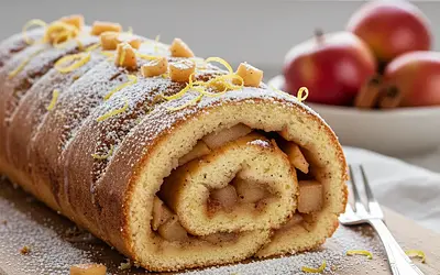 Spiced Apple Roll with a Hint of Lemon