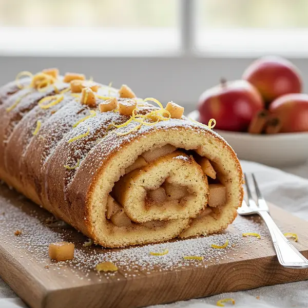 Spiced Apple Roll with a Hint of Lemon