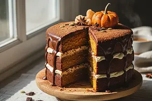 Aksamitne Ciasto Dyniowo-Czekoladowe z Nutą Korzenną