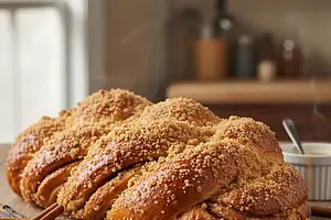 Vanilla-Cinnamon Challah with Crumble