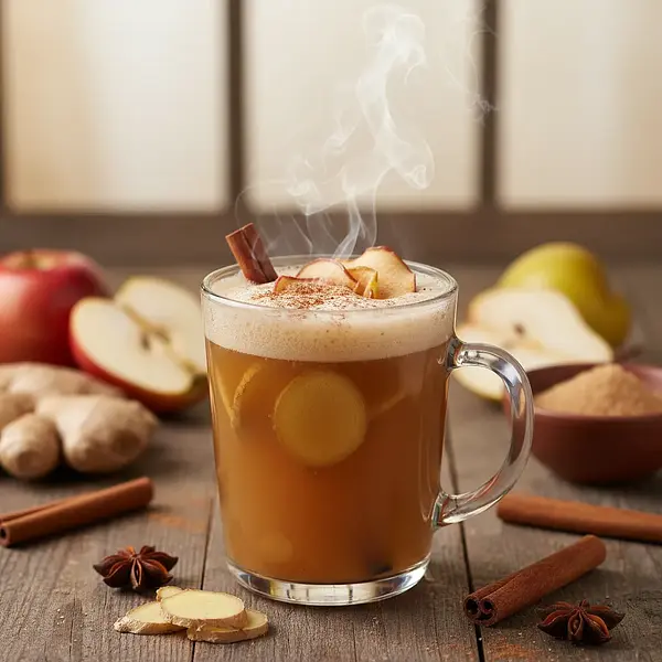 Spiced Apple-Pear Elixir with Ginger and Cinnamon