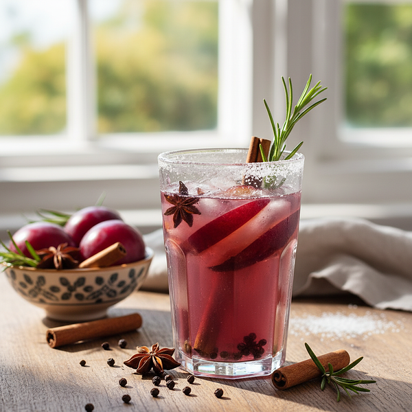 Lemoniada Śliwkowo-Rozmarynowa z Nutą Korzenną