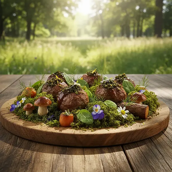 Forest Glades with Meatballs and Green Moss