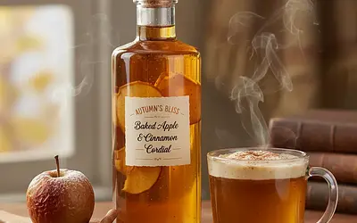 Aromatic Cordial with Roasted Apples and Cinnamon