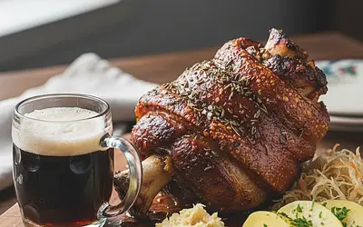 Pork knuckle roasted in beer - Golonka po czesku roasted in beer