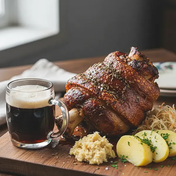 Pork knuckle roasted in beer - Golonka po czesku roasted in beer