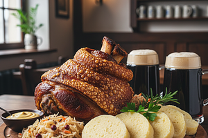 Pork knuckle roasted in beer (Czech-style roasted knuckle)