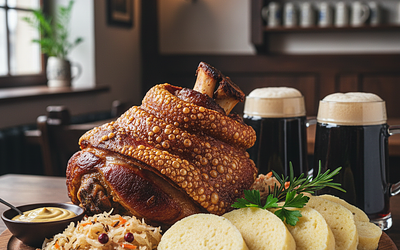 Pork knuckle roasted in beer (Czech-style roasted knuckle)