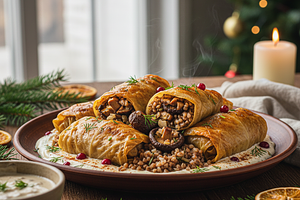 Christmas Cabbage Rolls with Buckwheat and Forest Mushrooms