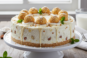 Heavenly 'Raffaello' No-Bake Cheesecake