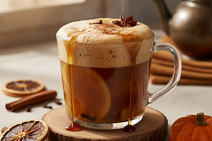 Spiced Pumpkin Tea with Maple Foam