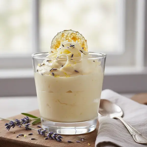 Velvety Lemon Cream with White Chocolate and a Hint of Lavender