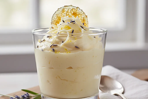 Velvety Lemon Cream with White Chocolate and a Hint of Lavender