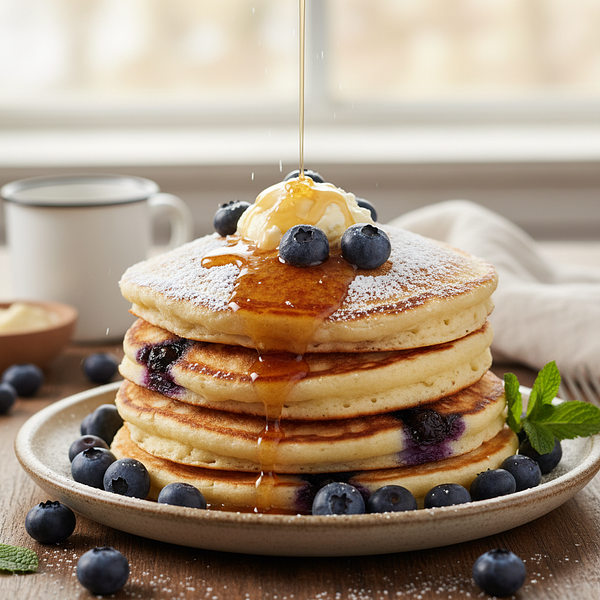 Fluffy Blueberry Clouds - Buttermilk Pancakes