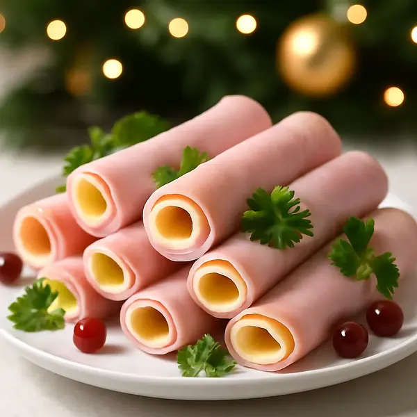 Ham rolls with cheese