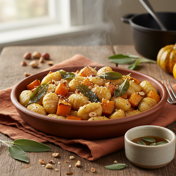 Autumn Gnocchi with Roasted Pumpkin, Sage, and Brown Butter