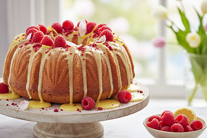 Babka Wiosenny Tulipan z Nutą Cytryny i Maliny