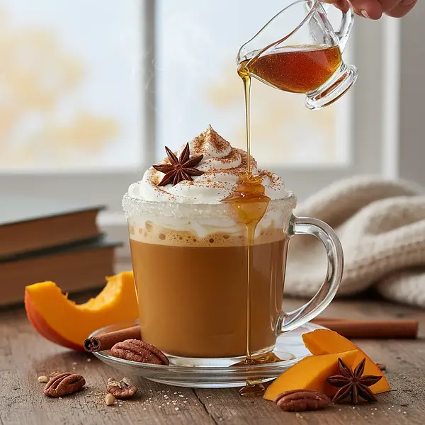Aromatic Pumpkin and Maple Syrup Latte