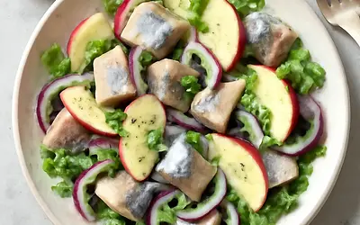Herring salad with apple