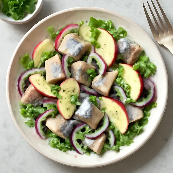 Herring salad with apple