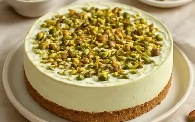 Pistachio cheesecake no-bake