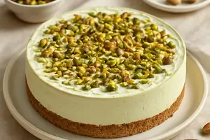 Pistachio cheesecake no-bake
