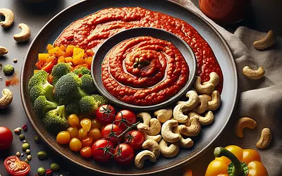 Postępowy sos pomidorowo-nerkowcowy (wersja wegańska, insp. Jadłonomia)