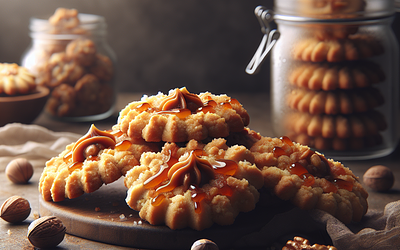 Cracking Nut-Caramel Cookies