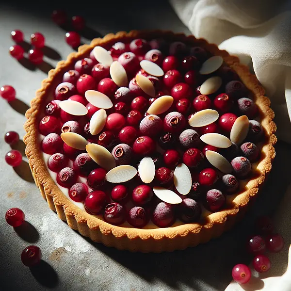 Cranberry-White Tart with Almond Filling