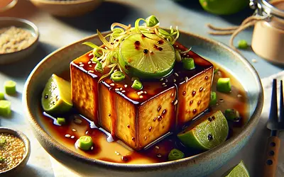 Life-Changing Tofu — Miso-Lime Caramelized Tofu with Tahini Sauce