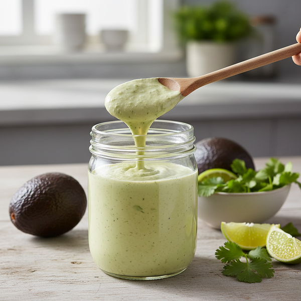 Creamy Salad Dressing with Avocado, Lime, and Cilantro (Dairy-Free)