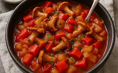 Vegan ratatouille with chanterelles and a smoky note