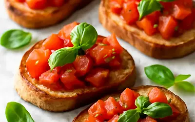 Crostini z pomidorami i bazylią