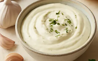 Creamy garlic sauce (homemade)