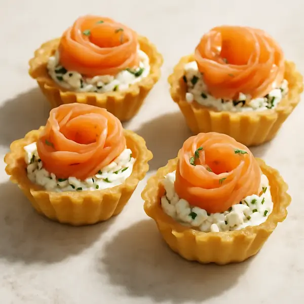 Mini tartaletki z łososiem