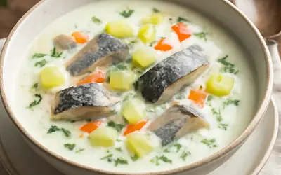 Herring soup with milk
