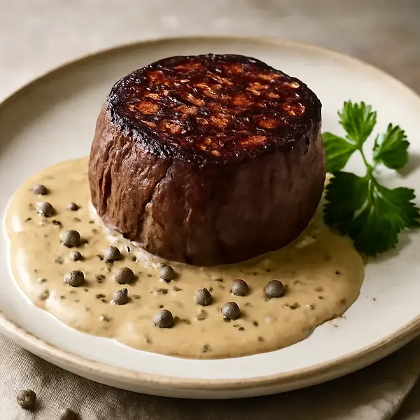 Filet mignon z sosem pieprzowym