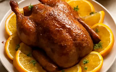 Kaczka w pomarańczach