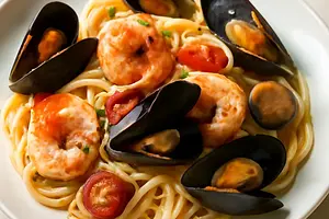 Pasta with seafood