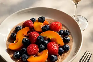 Sparkling wine with fruit