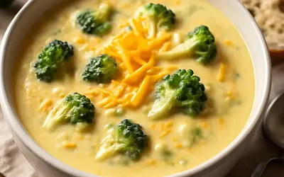 Broccoli soup with cheese