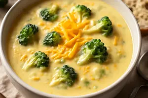Broccoli soup with cheese