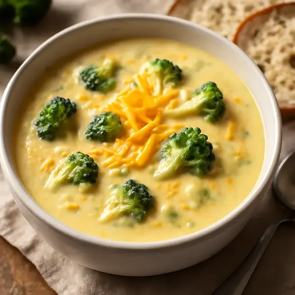 Broccoli soup with cheese