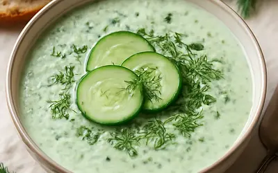 Cucumber soup with dill