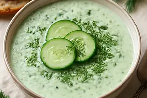 Cucumber soup with dill