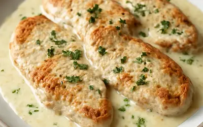 Turkey fillet in cream sauce