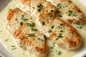Turkey fillet in cream sauce