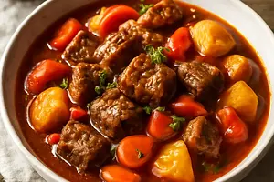 Beef goulash with vegetables