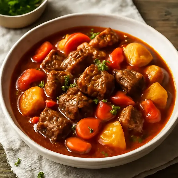 Beef goulash with vegetables