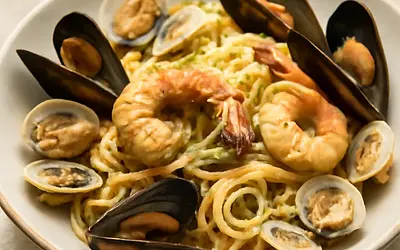 Pasta with seafood